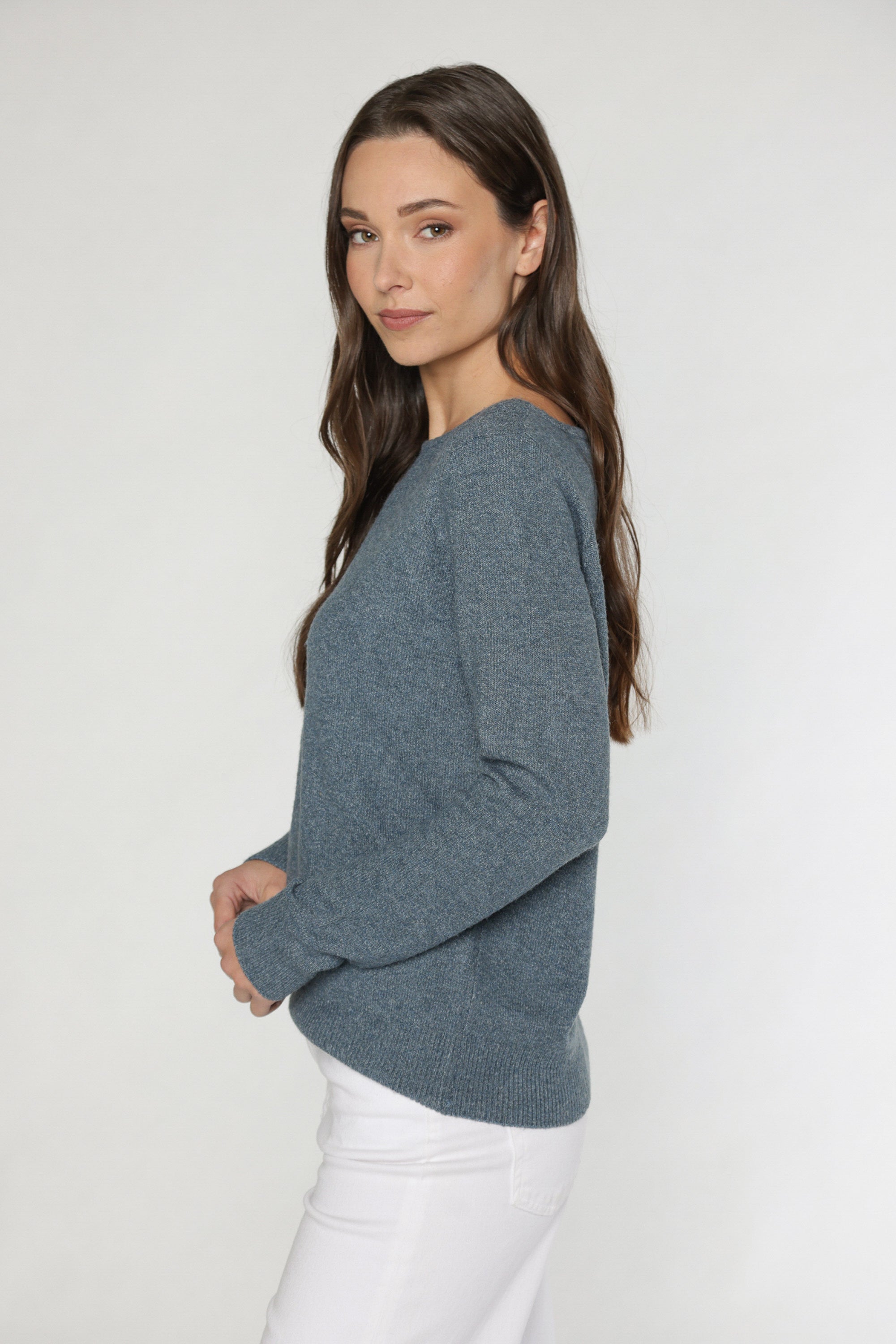 LENA SWEATER - DUSTY BLUE