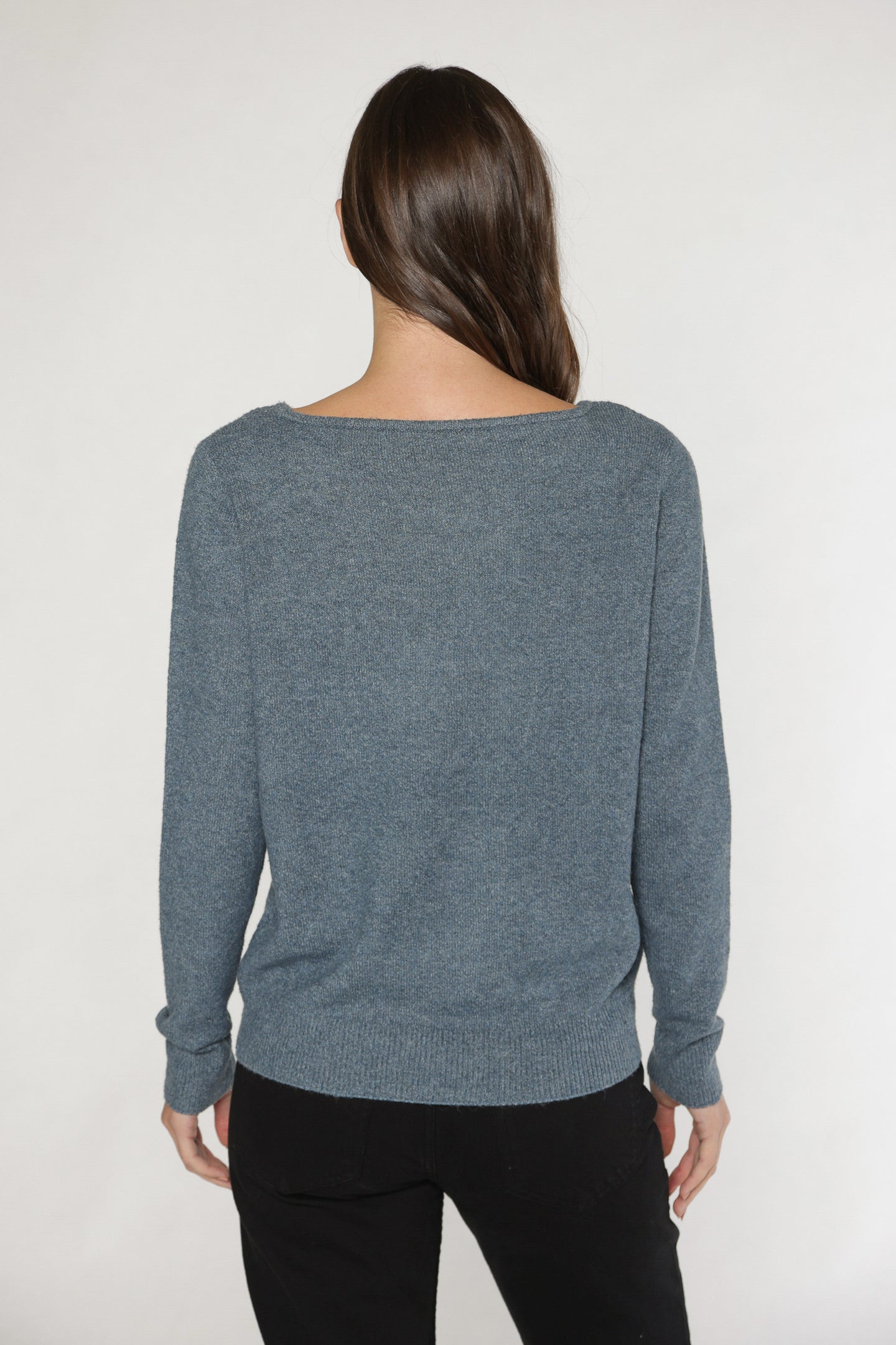 LENA SWEATER - DUSTY BLUE