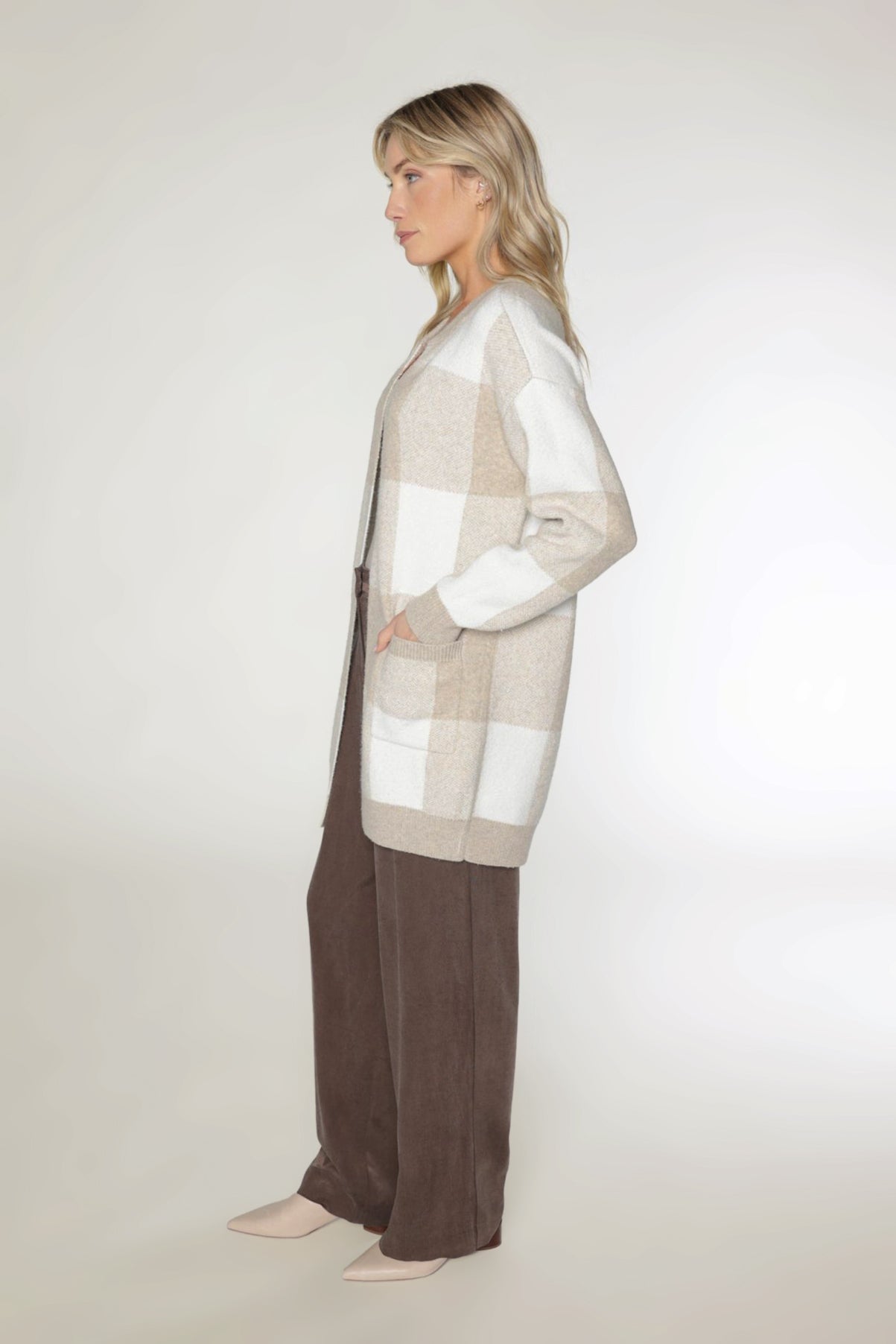 EIFFEL CARDIGAN - HEATHER TAUPE