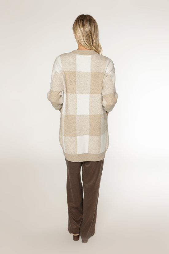 EIFFEL CARDIGAN - HEATHER TAUPE