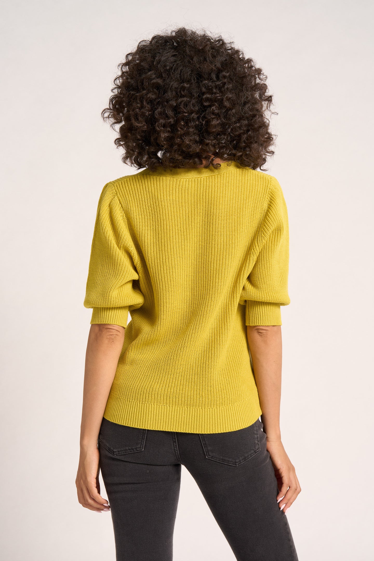 ELLE V-NECK SWEATER - CITRON