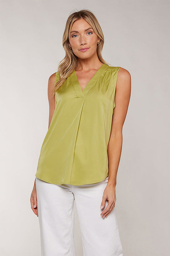 SABINE SLEEVELESS TOP - LIME