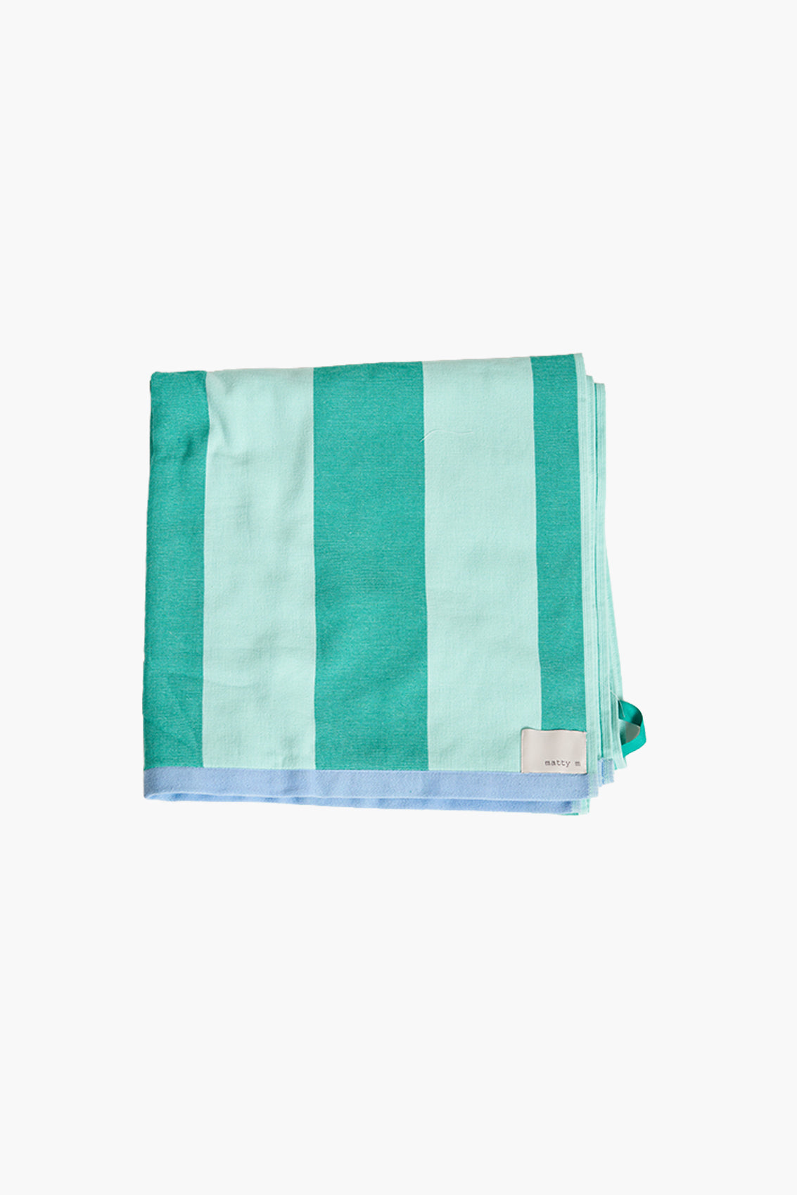 STRIPE BEACH TOWEL - AQUA