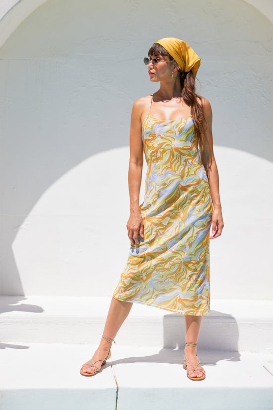 AUBREY MIDI DRESS - LIMONCELLO