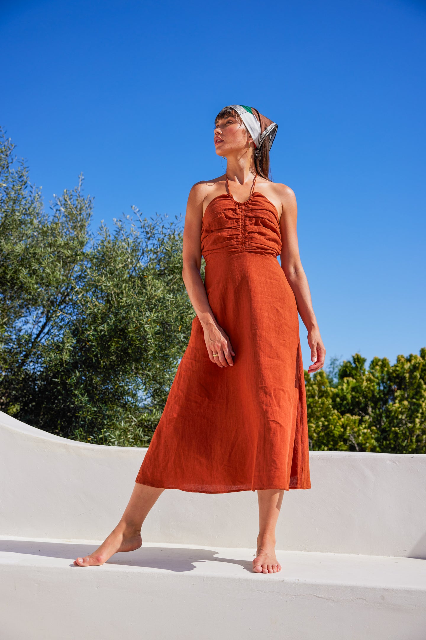 LEILA DRESS - RUST